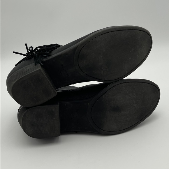 American Rag Black Ankle Boots with Fringe Size 9.5 - Picture 4 of 8